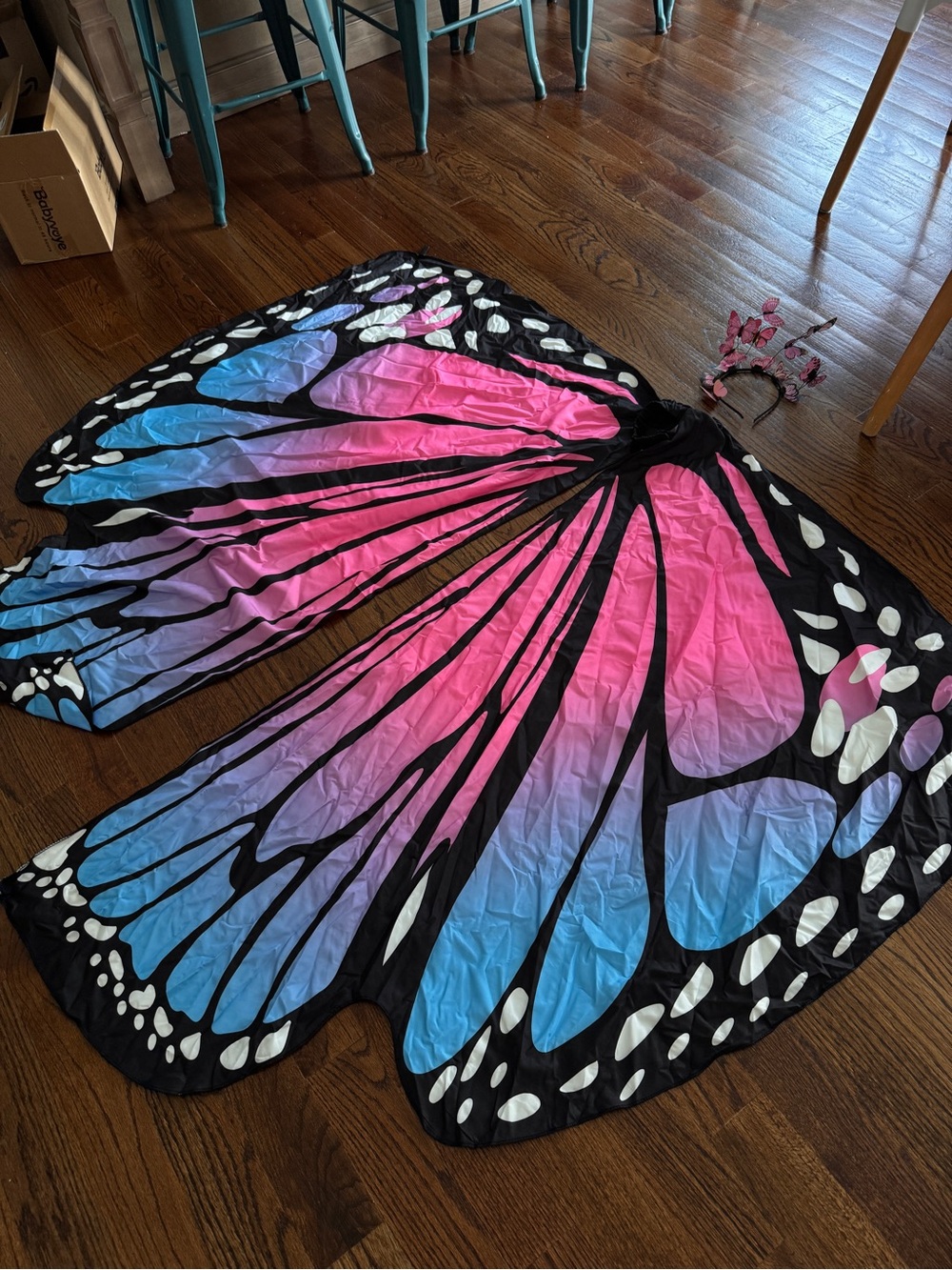 Butterfly Wing Cape - Pink & Blue Gradient
